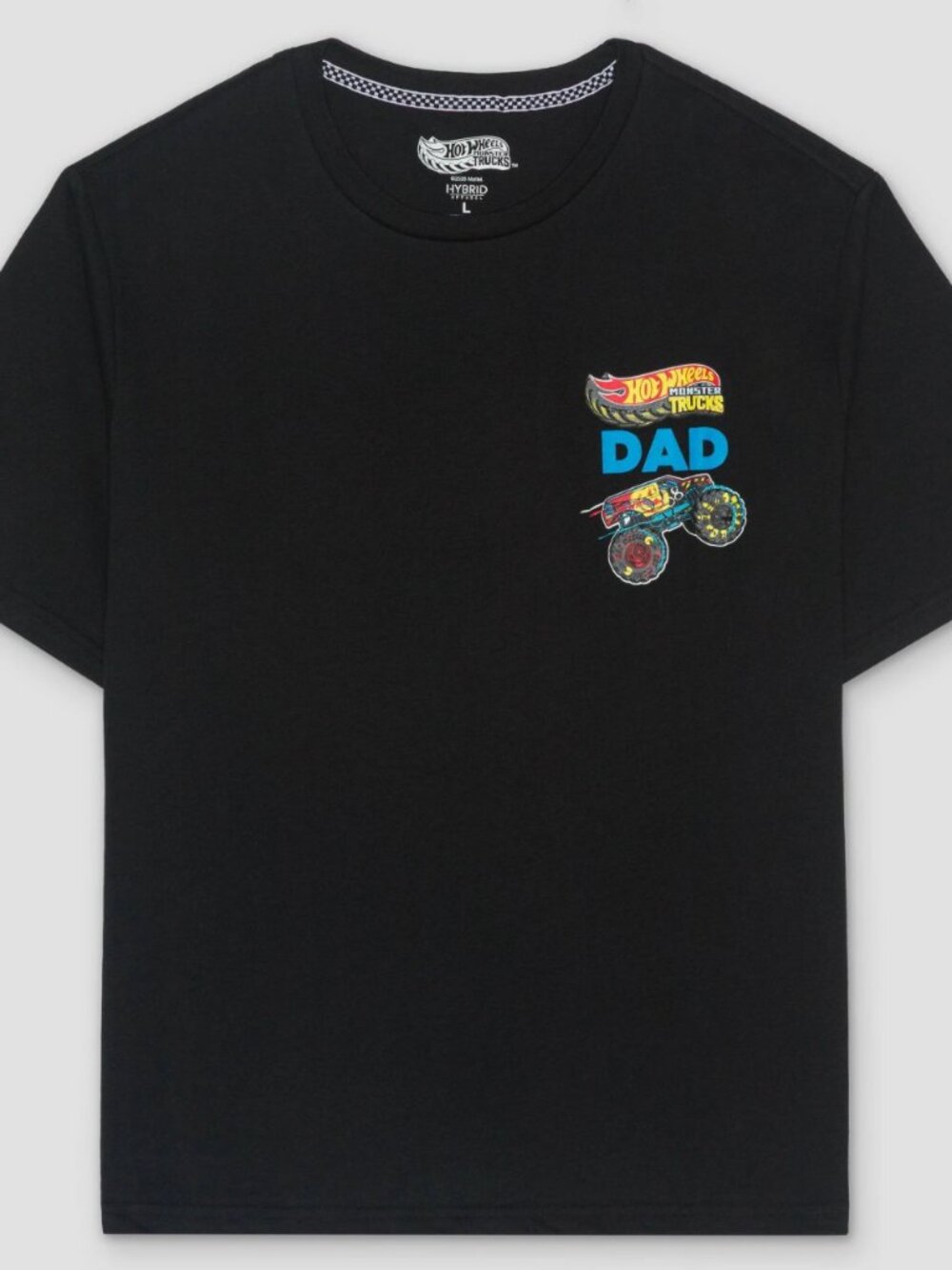 NEW Men's Hot Wheels Monster Truck Dad Short Sleeve Graphic Black Medium T-Shirt
